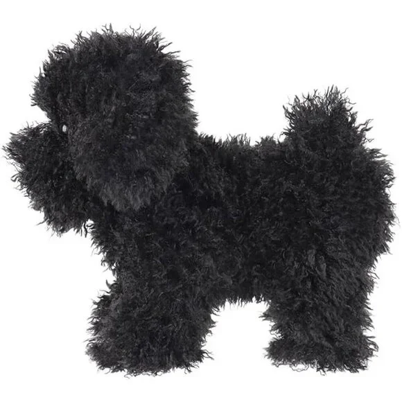 Stuffed Black Poodle Dog Plush Animal Toy Soft Cuddly Apricot Lamb 83 Inches - Picture 5 of 6